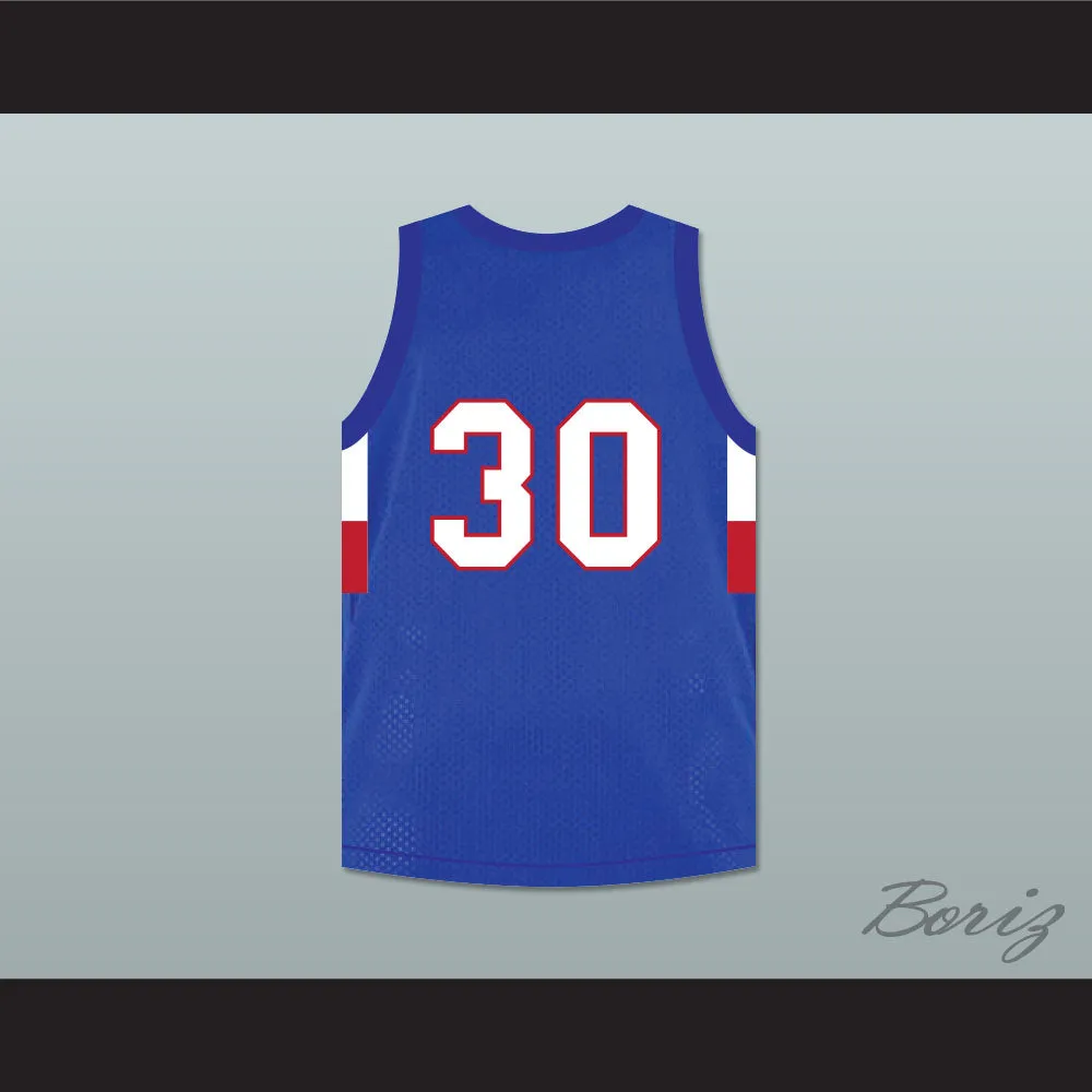 Stephen Curry 30 Charlotte Christian High School Knights Blue Basketball Jersey 1