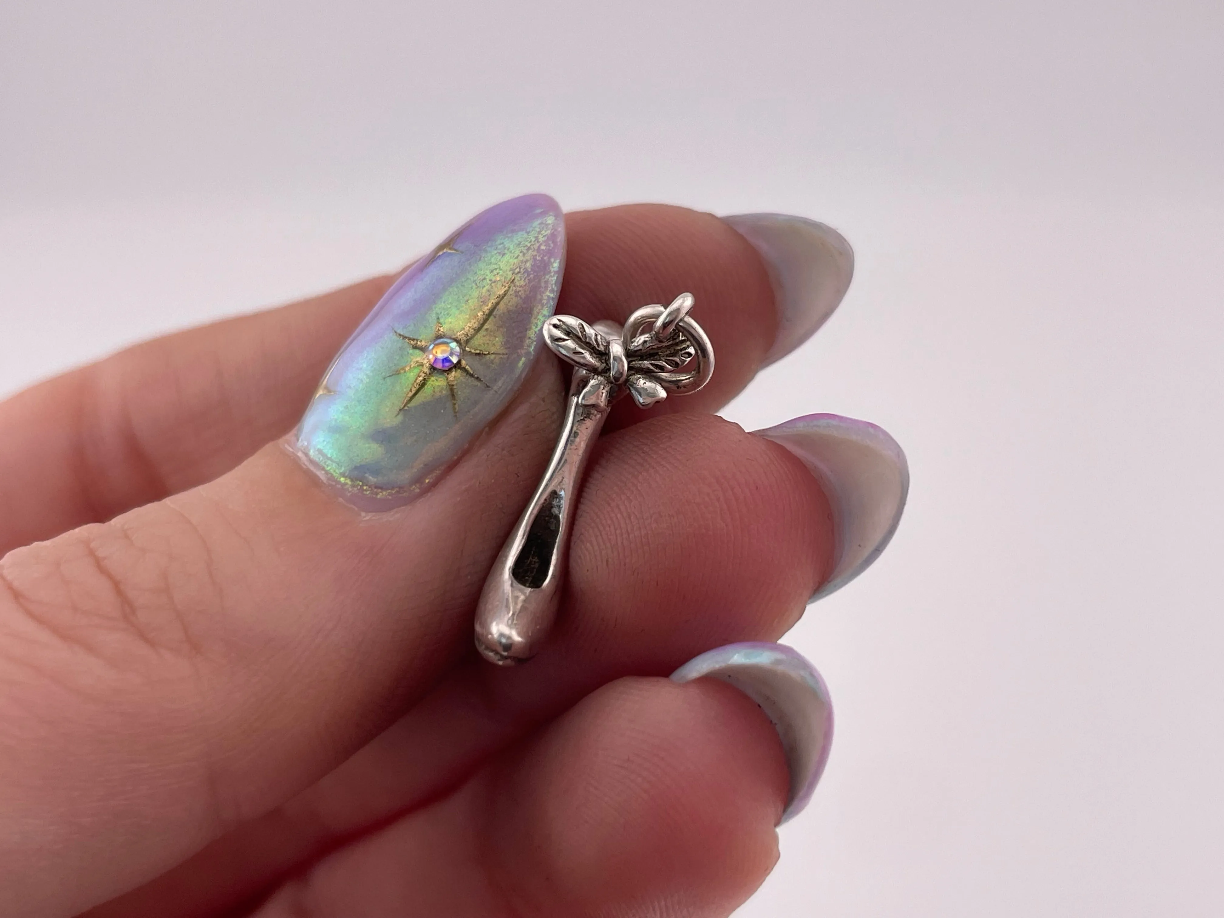 sterling silver 3D high heel pendant