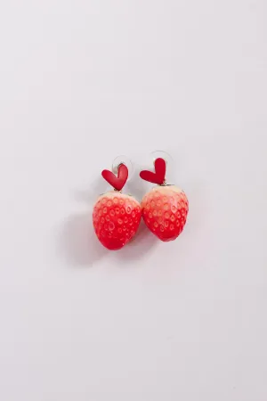 Strawberry Heart Earrings