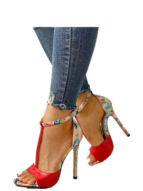 Summer Fish Mouth Open Toe High Heel Sandals Women's Large Size Women's Shoes