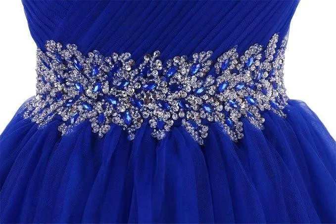 Sweetheart Tulle Cocktail Dress Homecoming Dress With Beading PG086