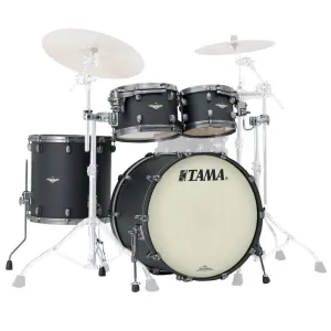 Tama Starclassic Maple 4-Piece Shell Pack with 22" Bass Drum and Smoked Black Nickel Shell Hardware - Flat Black