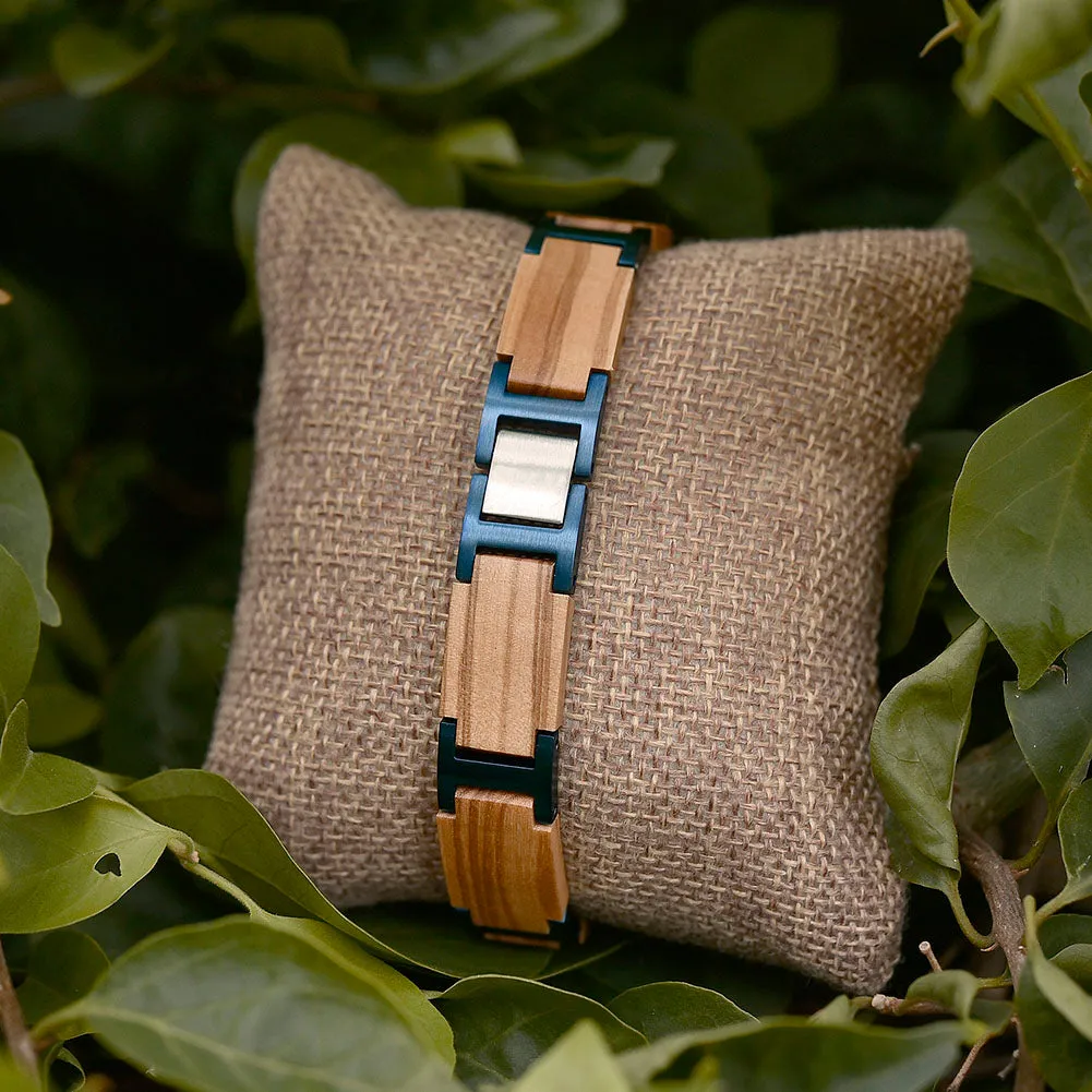 Tan & Blue Bracelet