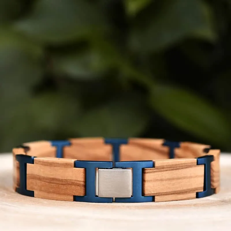 Tan & Blue Bracelet