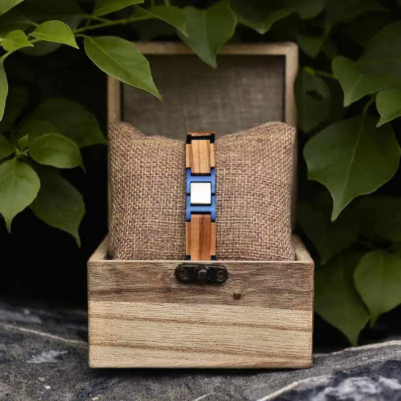 Tan & Blue Bracelet