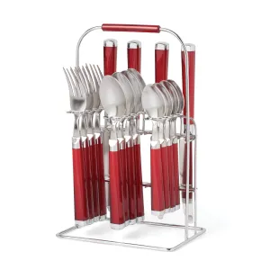 Temptation Red 16-Piece Set with Rack