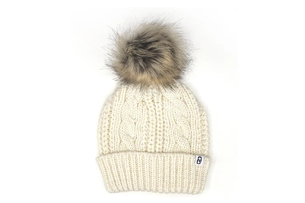 THE ONE - Cable Knit with Pom