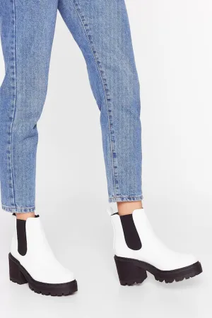 Thick Sole Smooth Ankle Bootie
