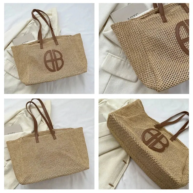 Tote Bag Large Capacity Handmade Casual Beach Bag Ethnic Style