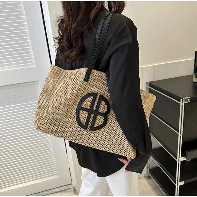 Tote Bag Large Capacity Handmade Casual Beach Bag Ethnic Style