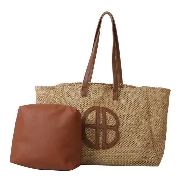 Tote Bag Large Capacity Handmade Casual Beach Bag Ethnic Style