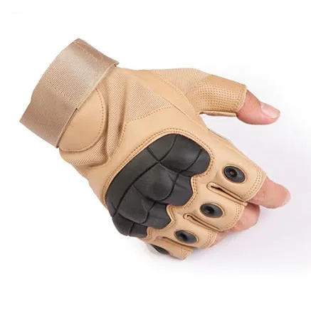 Touch Screen Hard Knuckle Tactical Gloves PU Leather