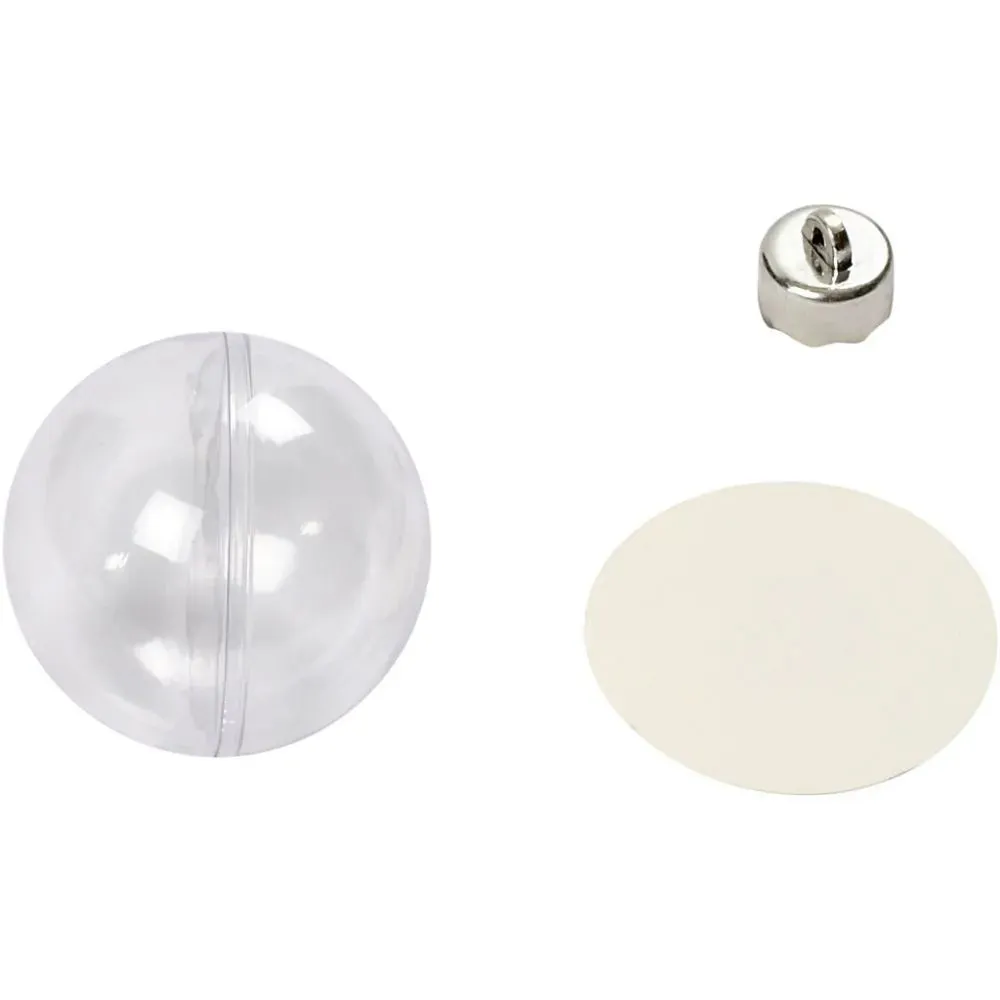 Transparent Plastic Baubles Assorted Diameter Christmas Hanging Decoration Craft