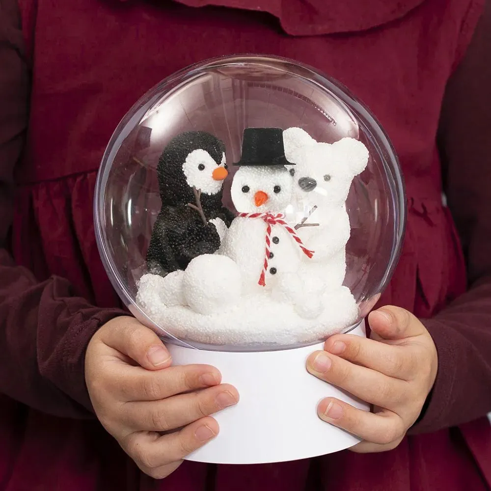 Transparent Plastic Baubles Assorted Diameter Christmas Hanging Decoration Craft