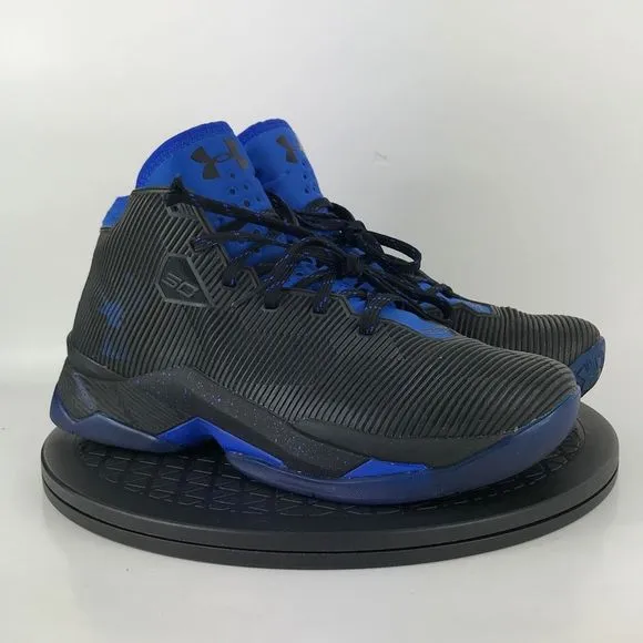Under Armour Curry 2.5 Black/Blue Basketball Shoes 1274425-002 Men's Size 8