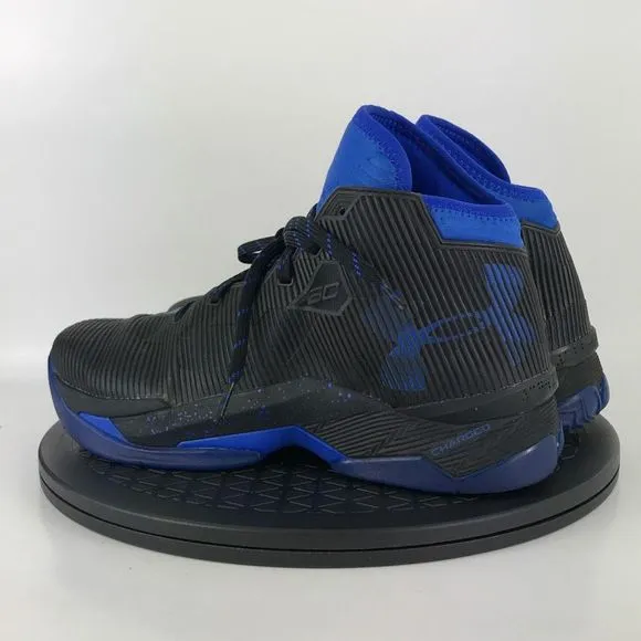 Under Armour Curry 2.5 Black/Blue Basketball Shoes 1274425-002 Men's Size 8