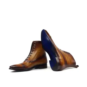 Unique Handcrafted Balmoral Oxford Style Boot w/ Handpainted Patina