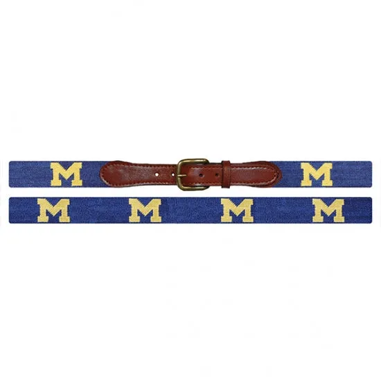 University of Michigan Needlepoint Belt