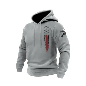 USA FLAG COTTON GRAPHIC POCKET HOODIE