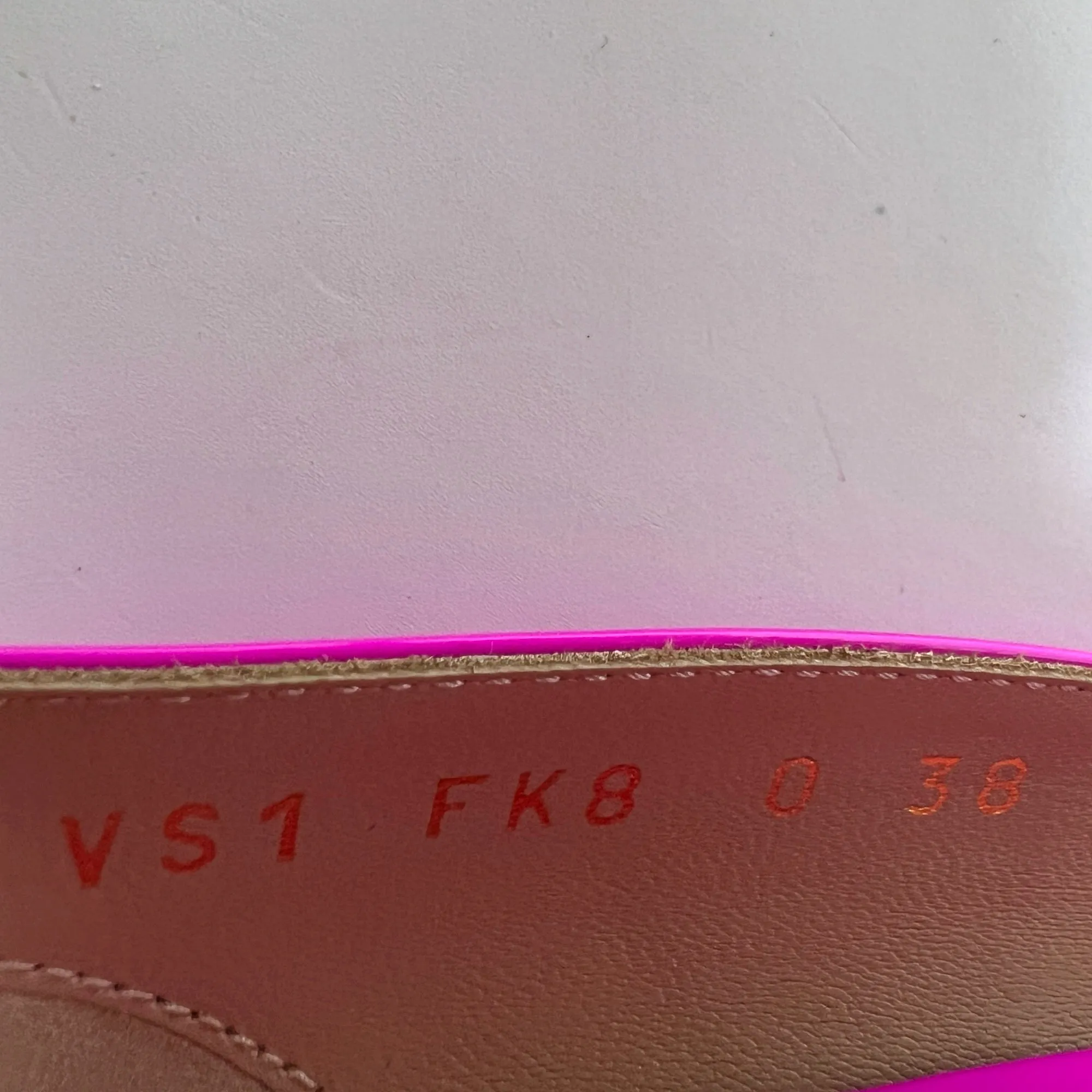 Valentino Tan-Go V Logo Pink Patent Leather Pointed Ankle Strap Platform Pumps Size EU 38