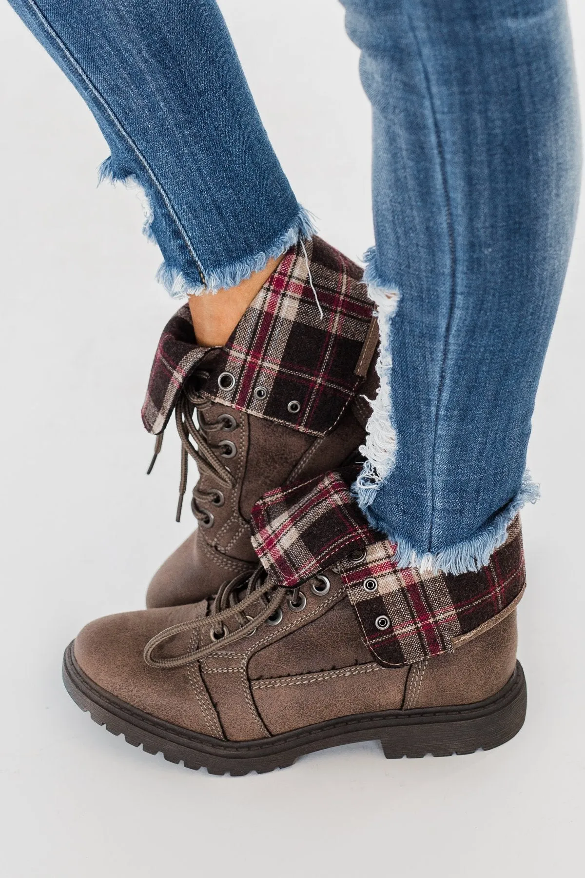 Very G Colonel Sanders Boots- Taupe