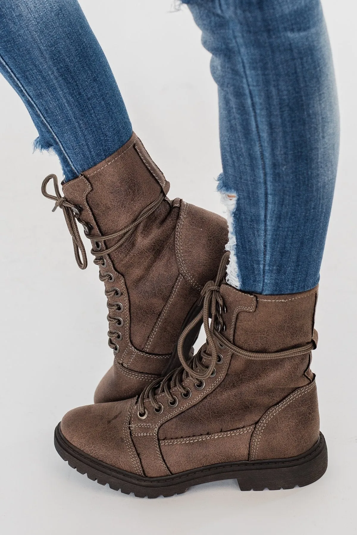 Very G Colonel Sanders Boots- Taupe