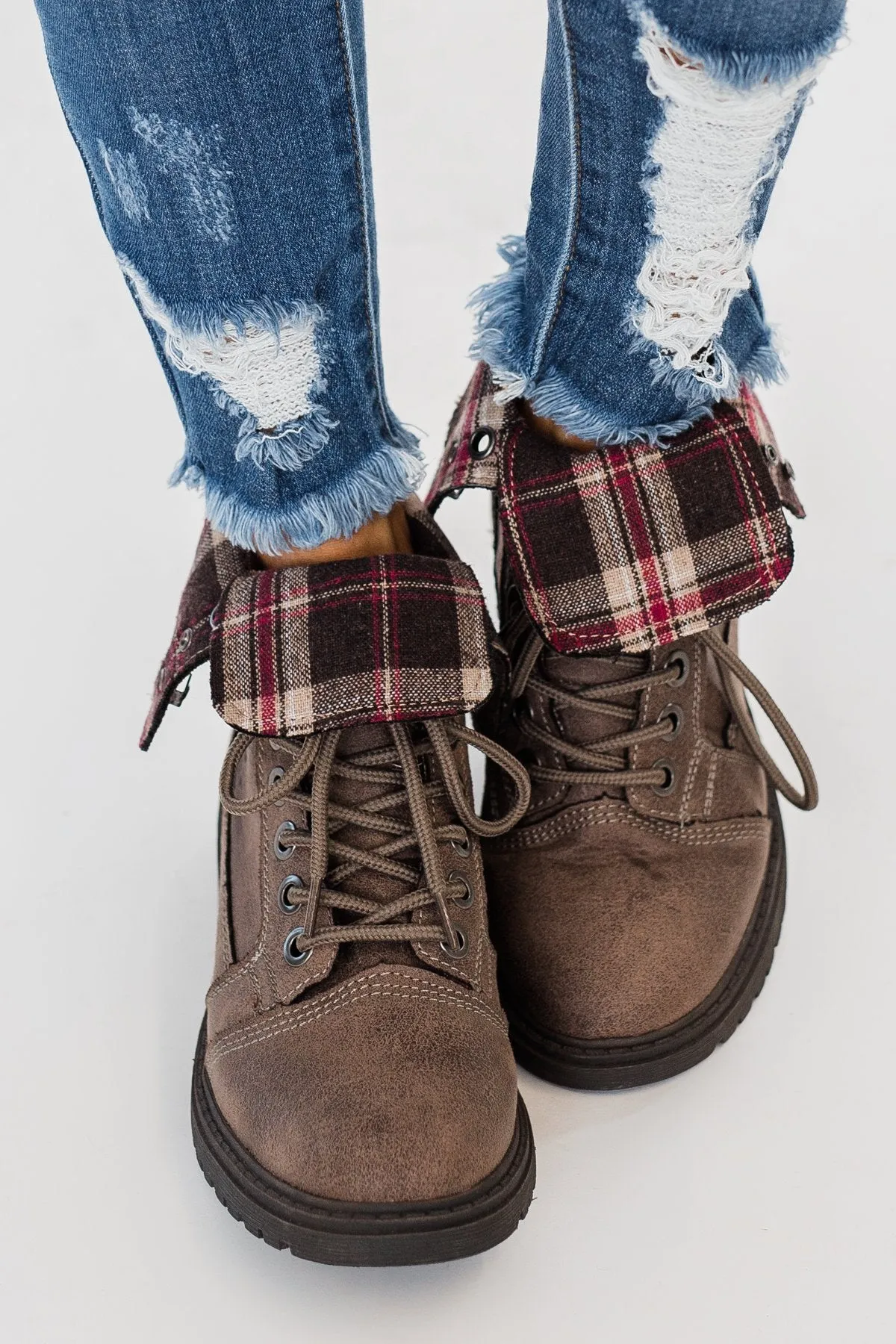 Very G Colonel Sanders Boots- Taupe
