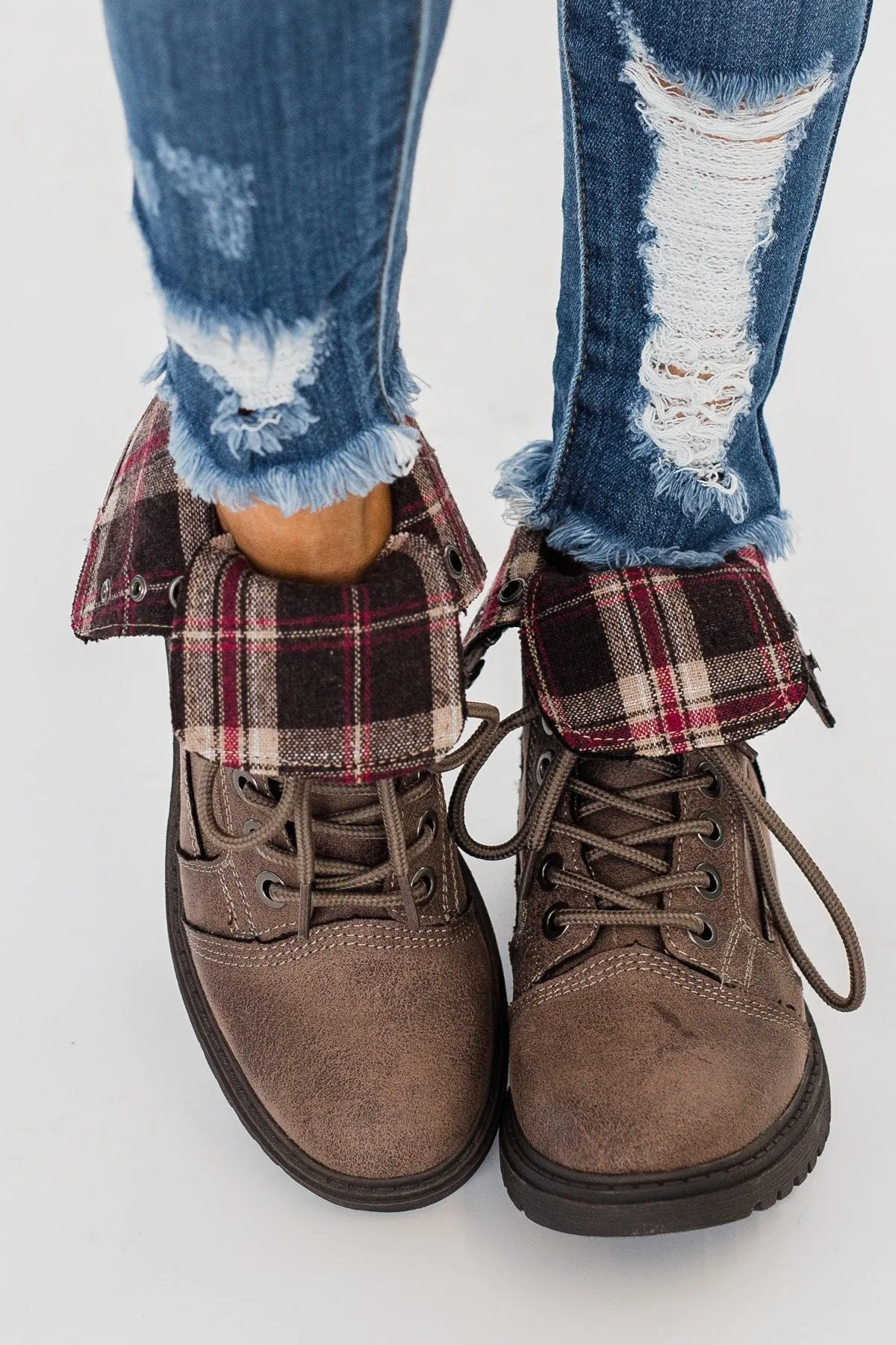 Very G Colonel Sanders Boots- Taupe