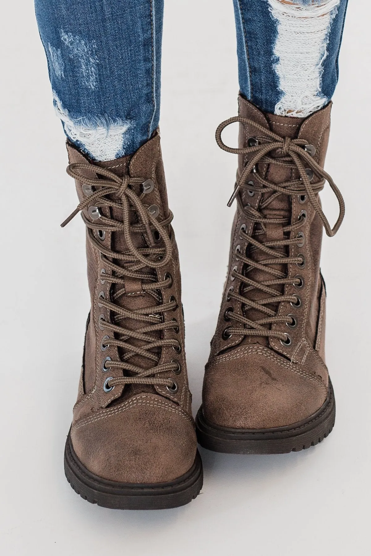 Very G Colonel Sanders Boots- Taupe