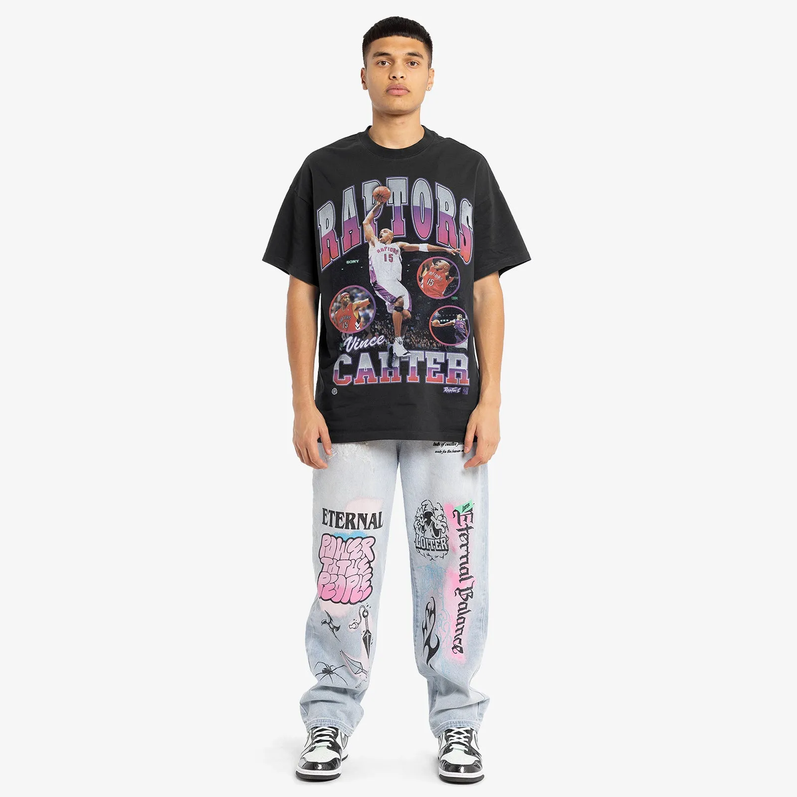 Vince Carter Toronto Raptors Photo Player Tee - Faded Black