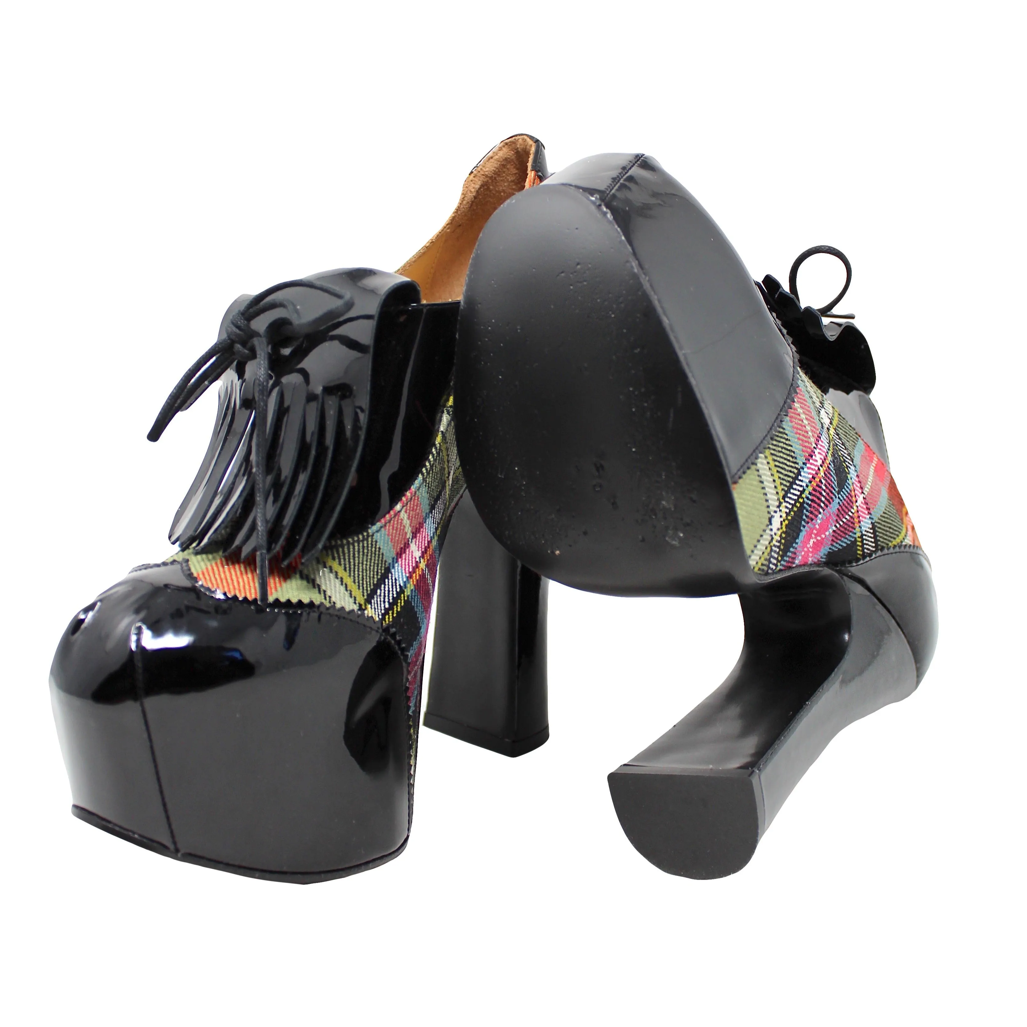Vivienne Westwood Bruce Of Kinnaird Tartan Golf Pumps, AW93/94 reissue, US 10