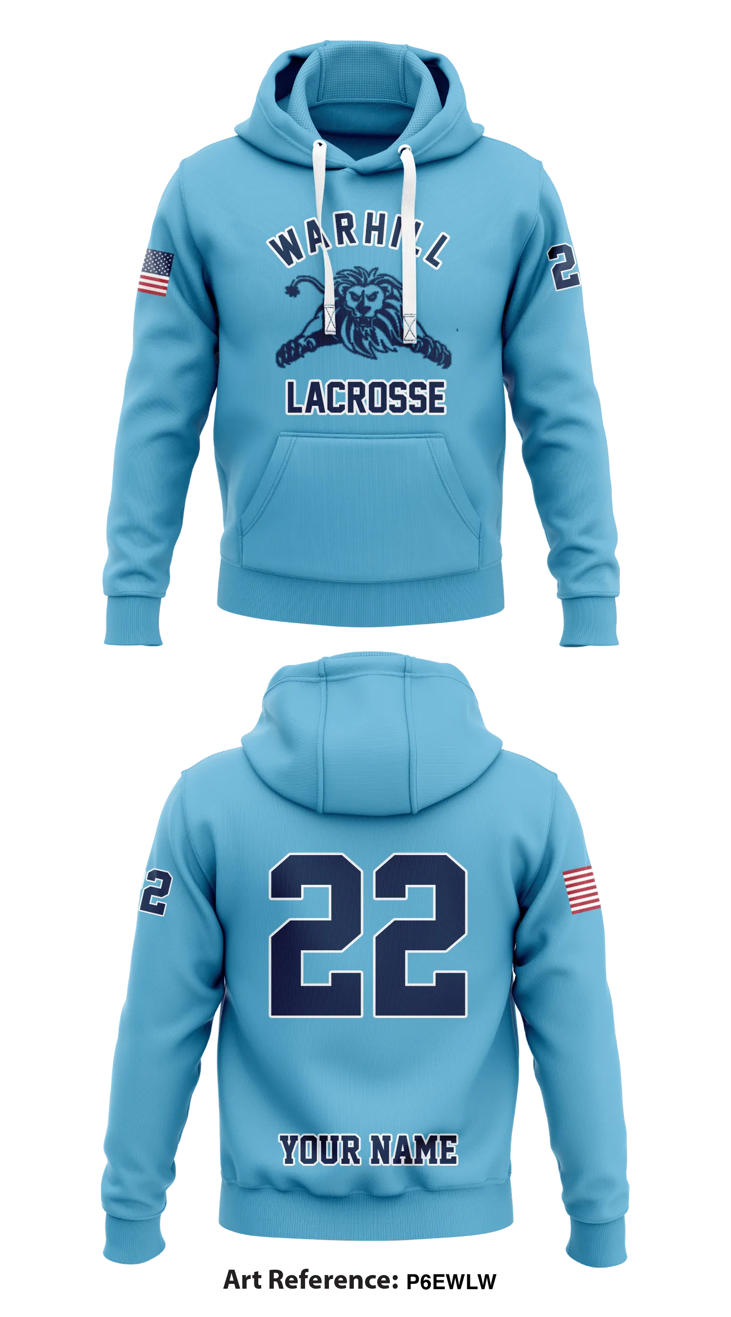 Warhill HS Lacrosse Team Store 1  Core Men's Hooded Performance Sweatshirt - P6ewLw