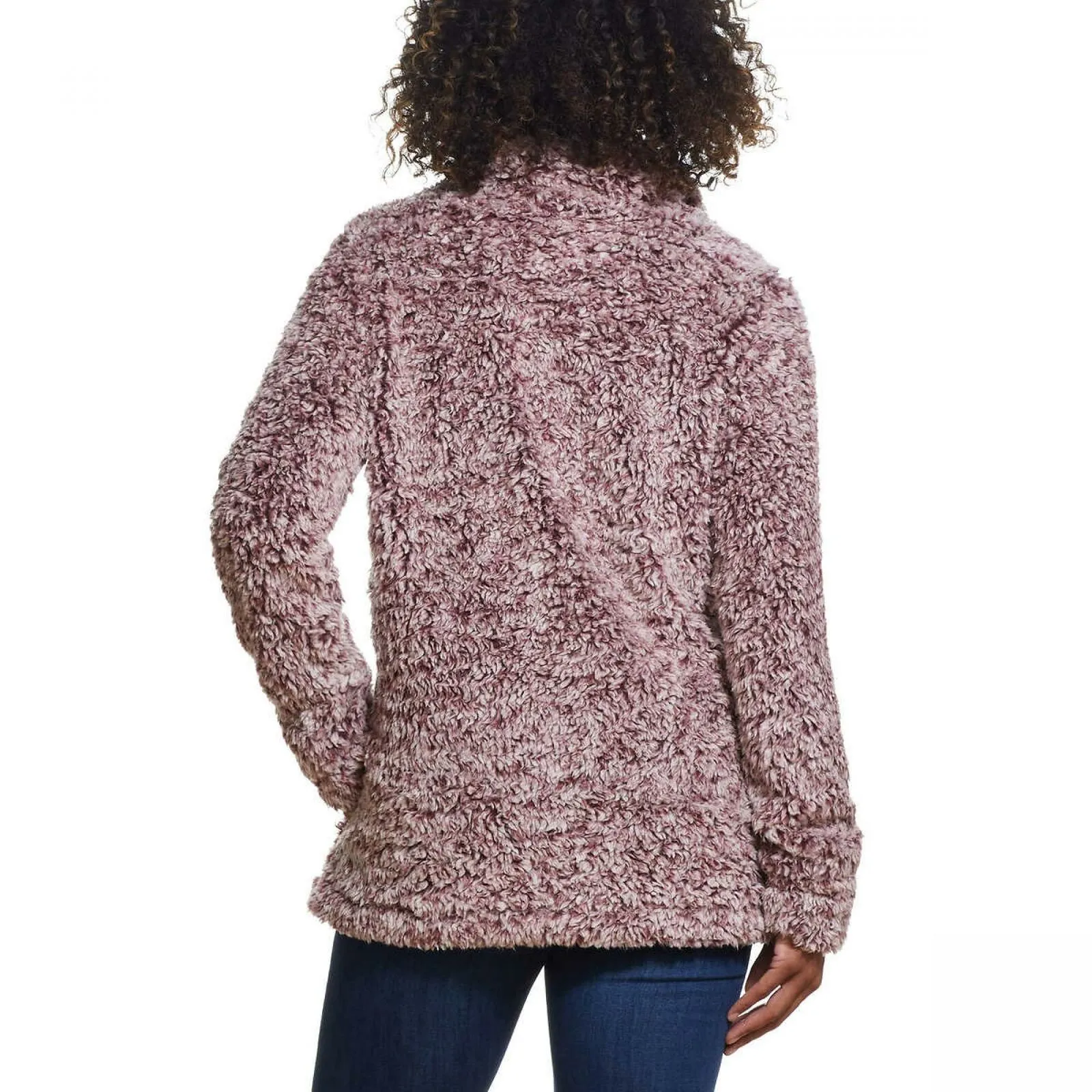Weatherproof Vintage Women's 1/4 Zip Faux Fur Cozy Fleece Jacket