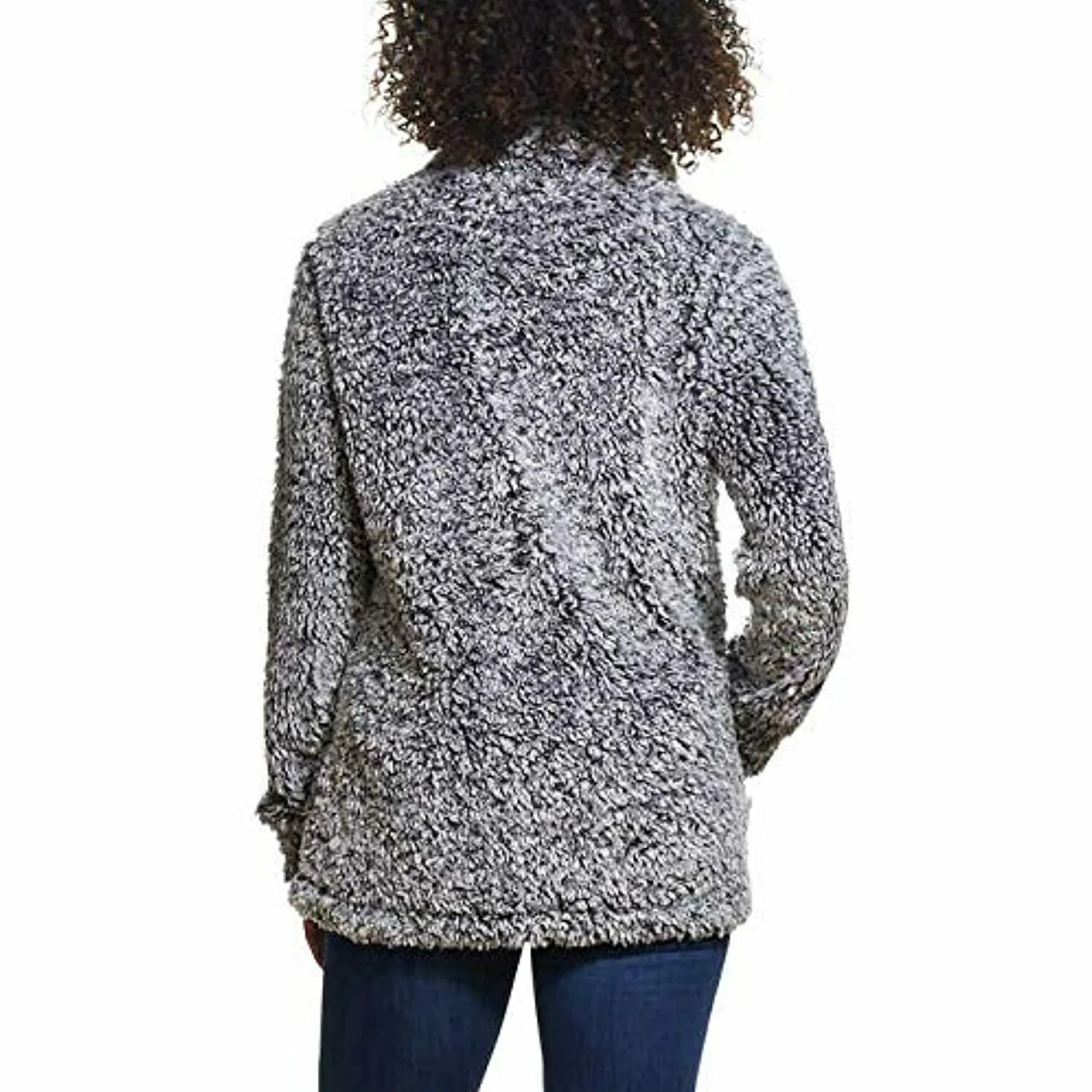 Weatherproof Vintage Women's 1/4 Zip Faux Fur Cozy Fleece Jacket