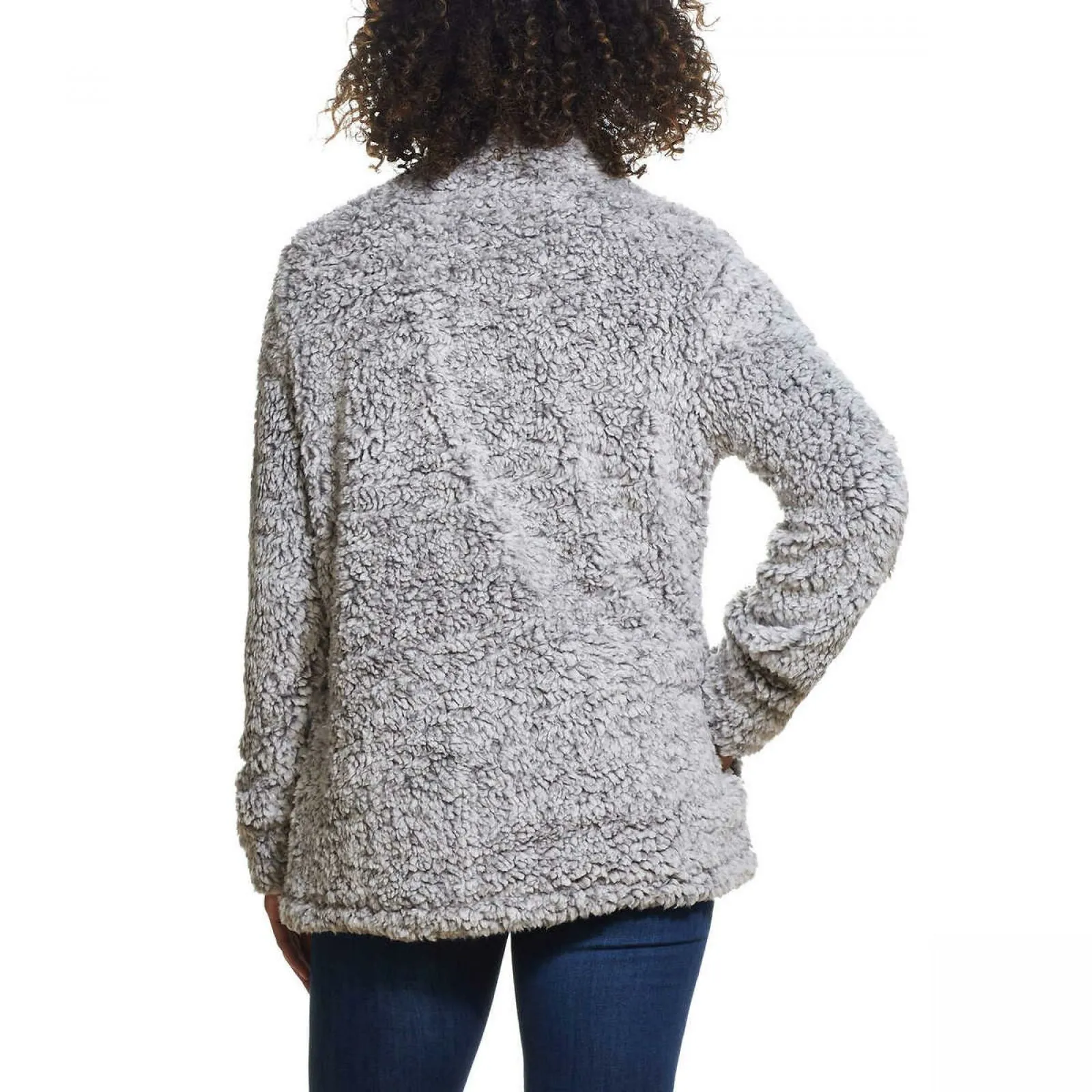 Weatherproof Vintage Women's 1/4 Zip Faux Fur Cozy Fleece Jacket