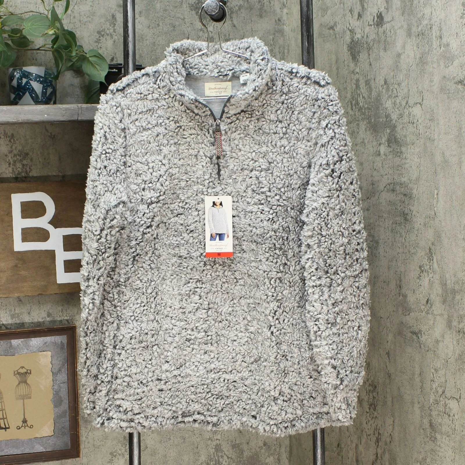 Weatherproof Vintage Women's 1/4 Zip Faux Fur Cozy Fleece Jacket