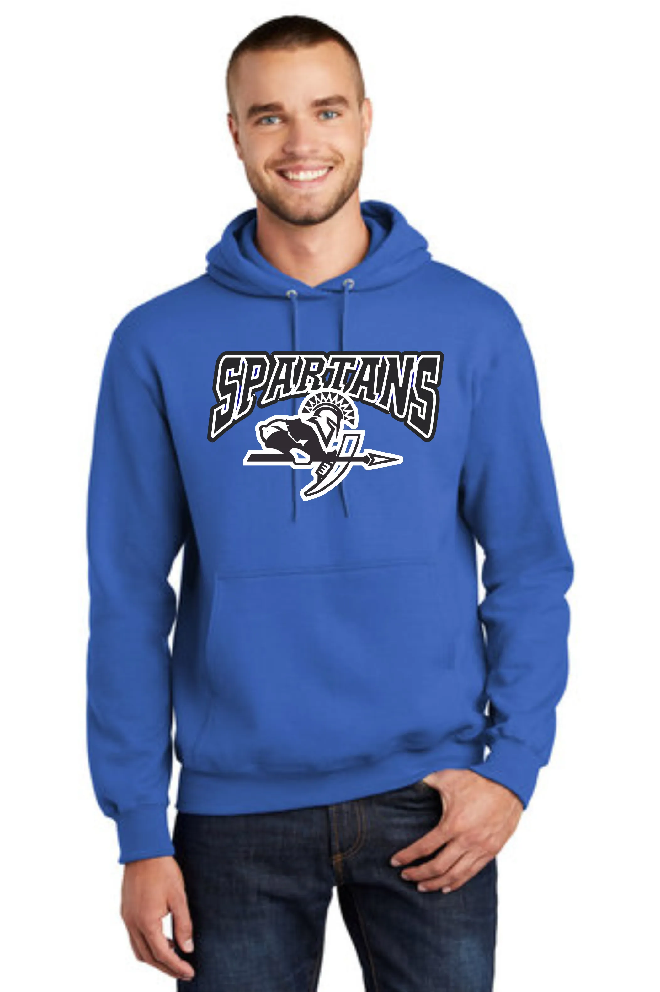 West McDowell Spartan Royal Blue Cotton Hoodie