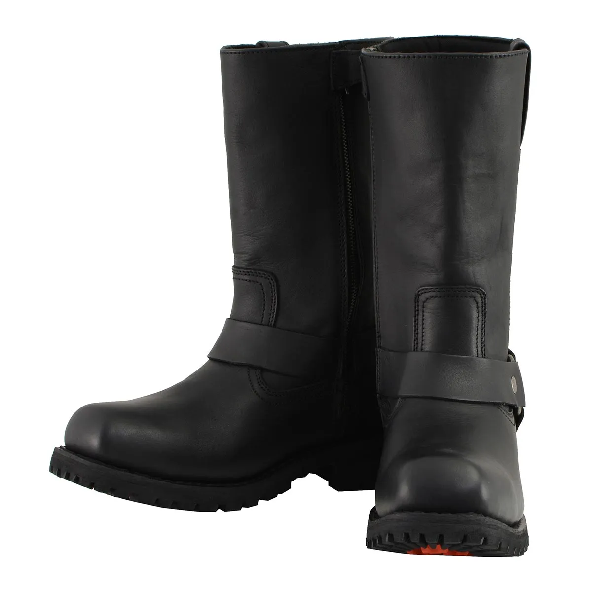 WIDE MBM131W Men's Black 'Wide-Width' 11-inch Classic Square Toe Harness Boots