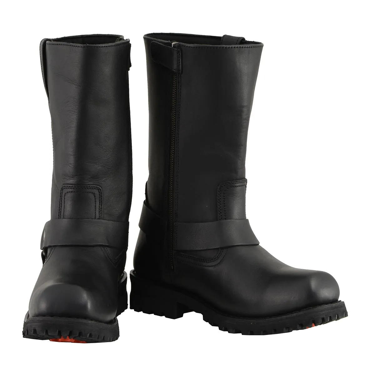 WIDE MBM131W Men's Black 'Wide-Width' 11-inch Classic Square Toe Harness Boots
