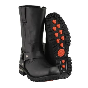 WIDE MBM131W Men's Black 'Wide-Width' 11-inch Classic Square Toe Harness Boots