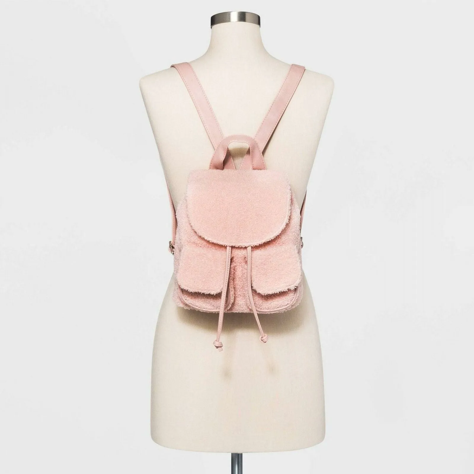 Wild Fable Drawstring Tab Closure Faux Fur Backpack