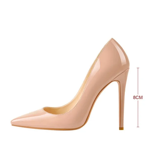 Women Sexy Pointed Toe High Heel Slip On Stiletto Pumps
