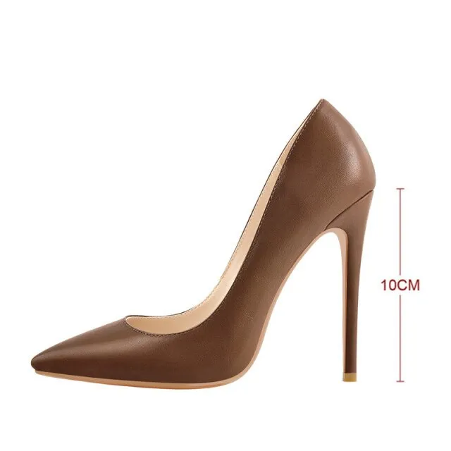 Women Sexy Pointed Toe High Heel Slip On Stiletto Pumps