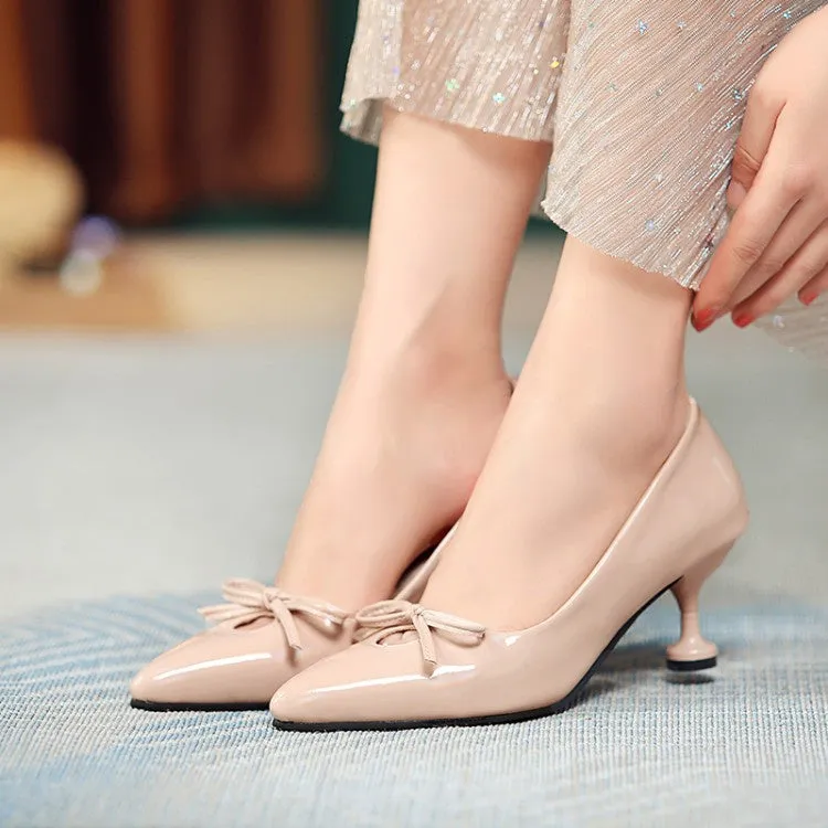 Women's Pointed Toe Knot High Heel Pumps