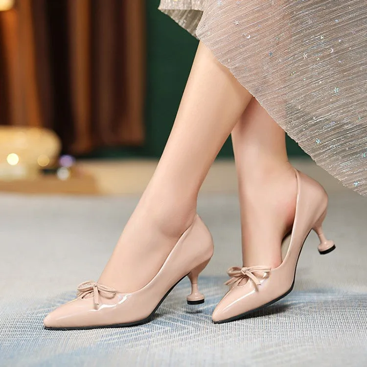 Women's Pointed Toe Knot High Heel Pumps