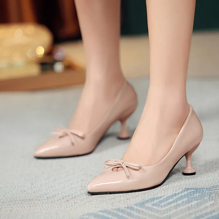 Women's Pointed Toe Knot High Heel Pumps