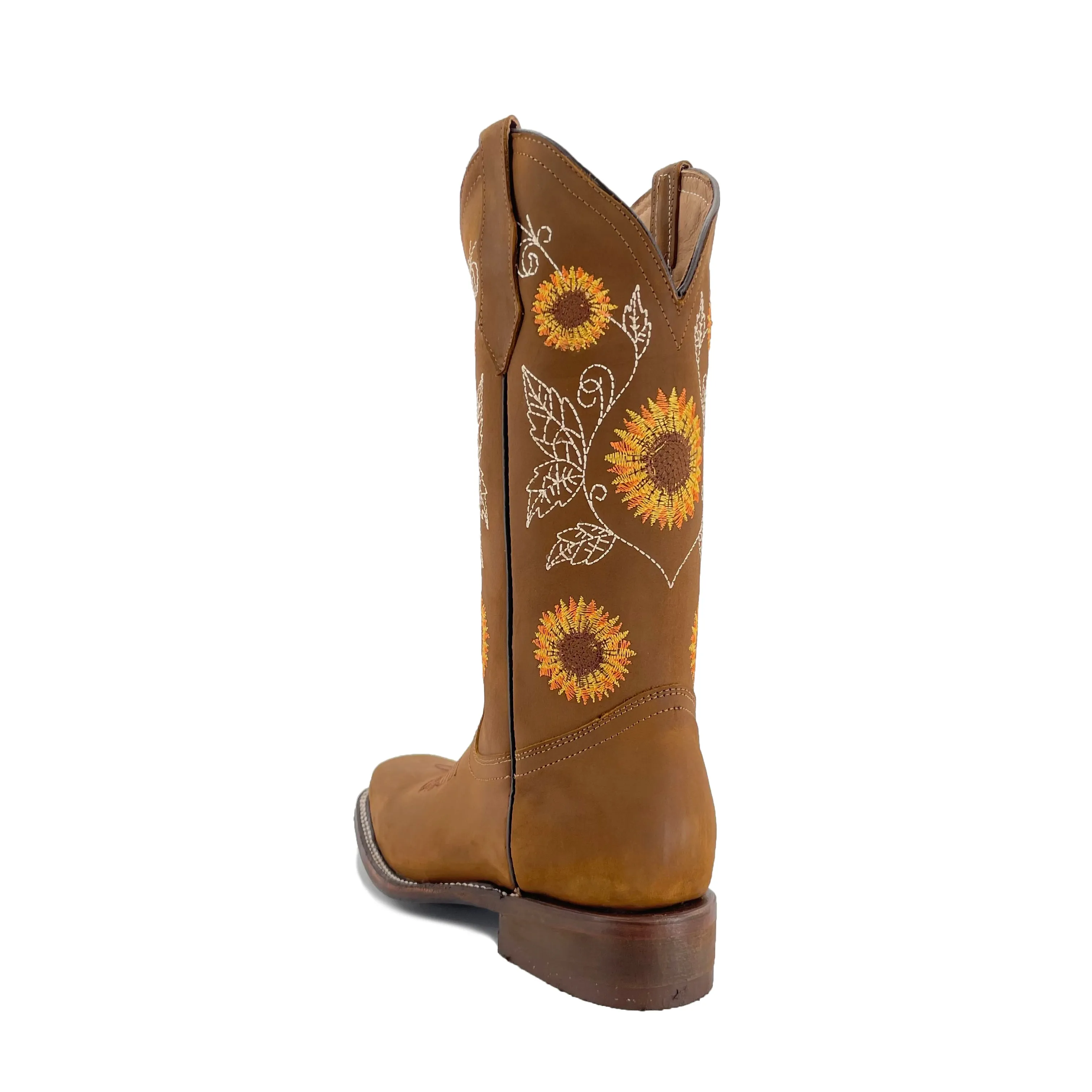 Women's Rodeo Boots - Sunflowers Brown