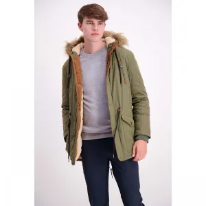 Zimná bunda Shine Original Taequin Parka With Faux Fur Army olivová
