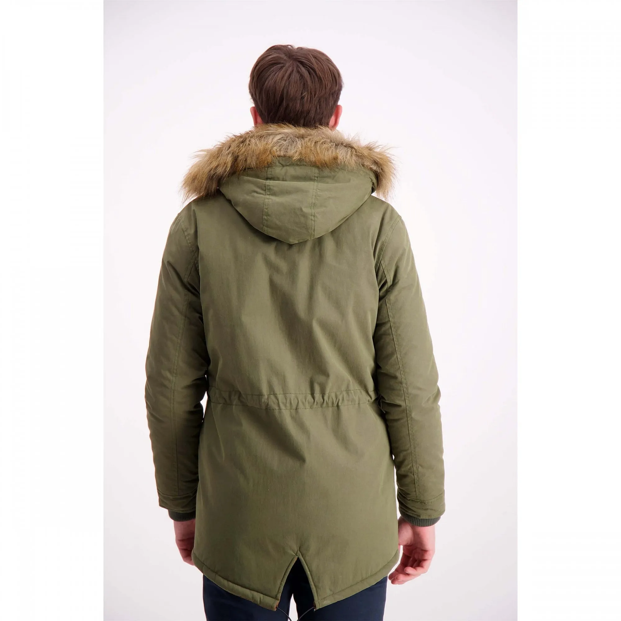 Zimná bunda Shine Original Taequin Parka With Faux Fur Army olivová